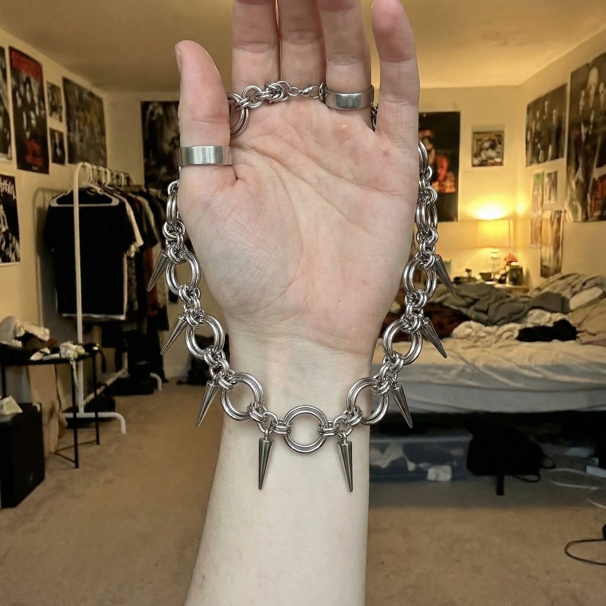CHOCKER CHAIN_09 — RING SPIKE GRID