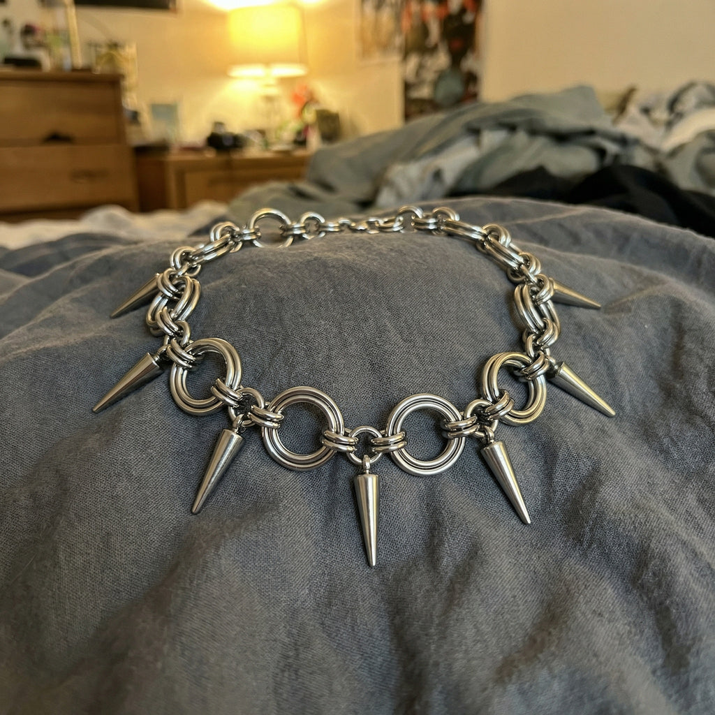 CHOCKER CHAIN_09 — RING SPIKE GRID